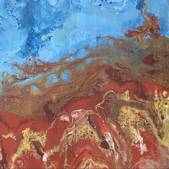 Earth on fire Original painting  J. Cruz attract positive energy Fire element - Picture 15 of 15